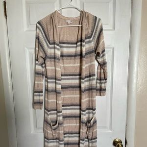 Long striped cardigan